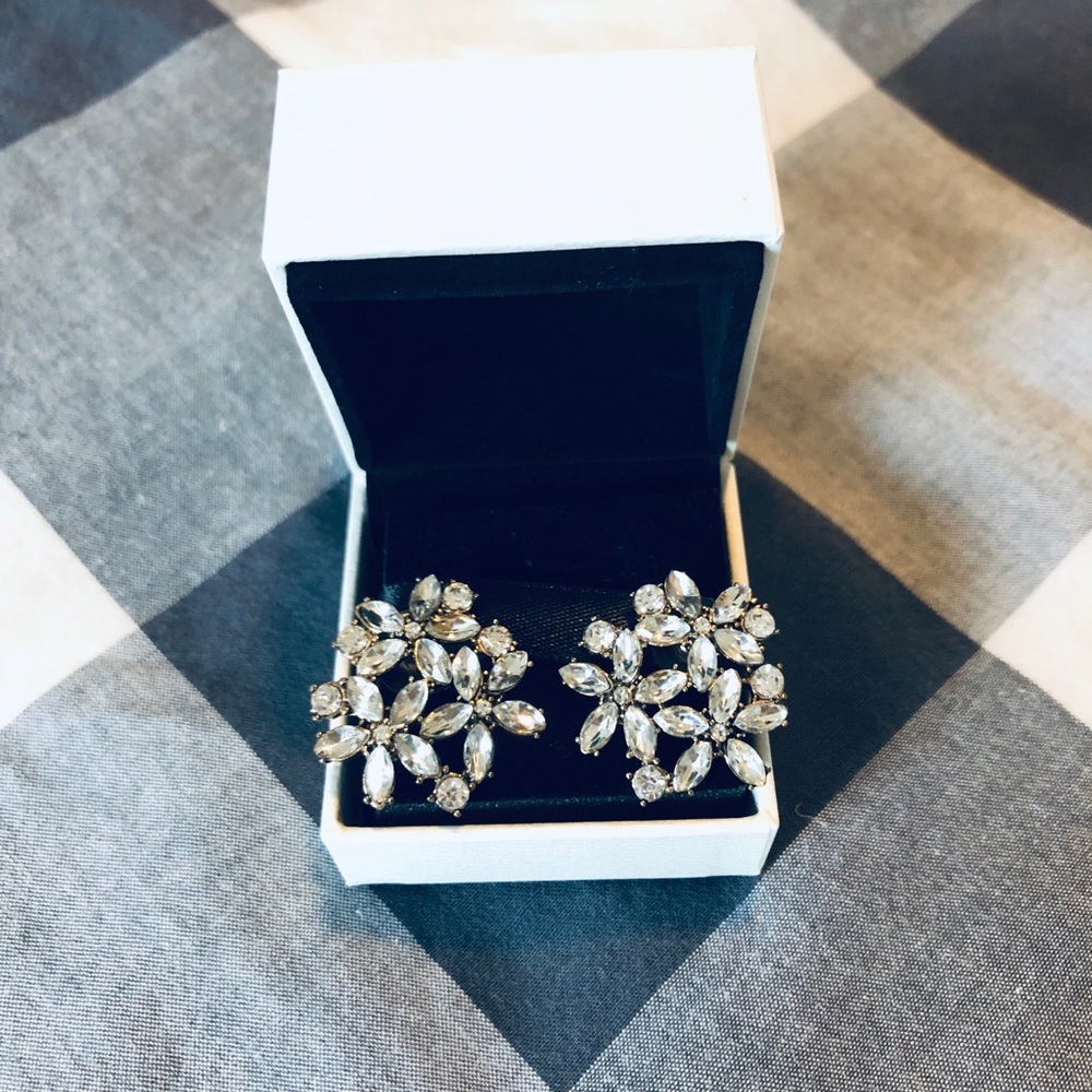 Earrings bling bling flowers